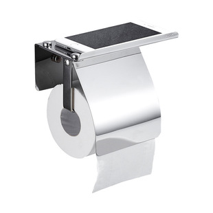 304 Stainless Steel Roll Paper Holder Bathroom Toilet Paper Towel Holder Wall-Mounted Punch-Free Mobile Phone Paper Holder Storage Rack