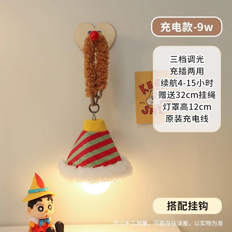 見栄えの良い常夜灯、寮のベッドカーテン、雰囲気のある吊り下げランプ、プラグインテーブルランプ、ベッドの上の吊り下げベッドサイドランプ|undefined