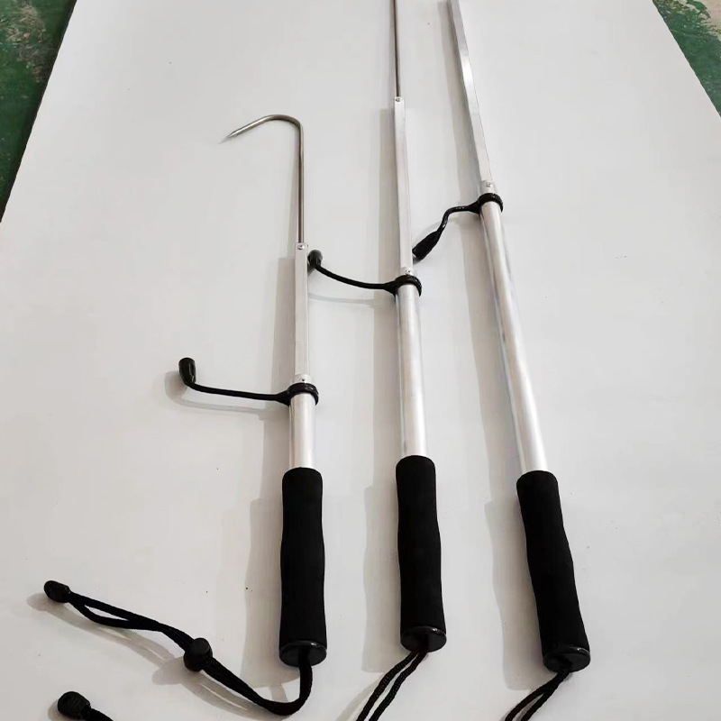 Gancho retráctil gancho de pesca dispositivo de pesca gancho de pesca suministros de pesca barco gancho de pesca artes de pesca gancho de aleación de aluminio