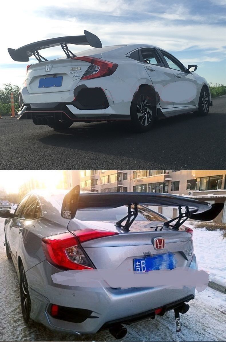 Three-compartment GM GT car modified tail wing universal fixed wing 16 Civic modified running wing big tail wing flying wing