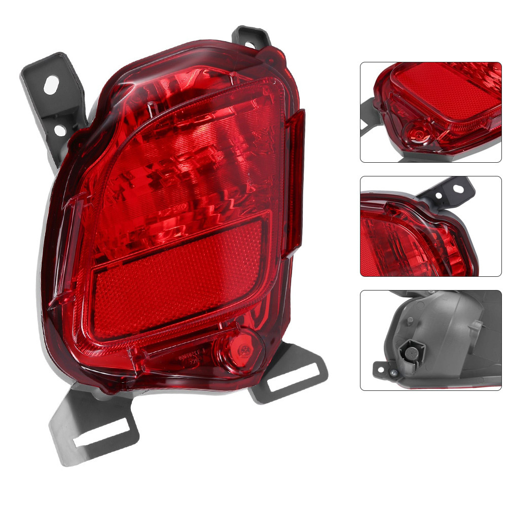 Aplicable a TOYOTA 15 / 16 / 17 / 18 Nuevo Highlander parachoques trasero semieconjunto decoración reflectante luz de niebla trasera