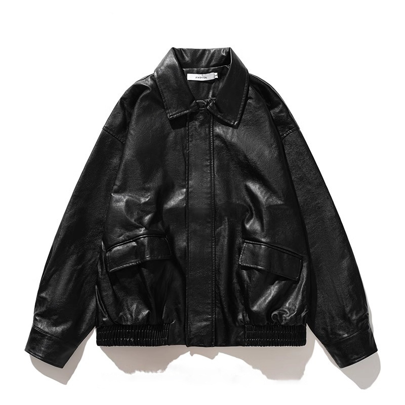 Giacca da motociclista elegante in stile europeo e americano per uomo 2024 autunno inverno nuova moda casual da lavoro strada_voghion.com