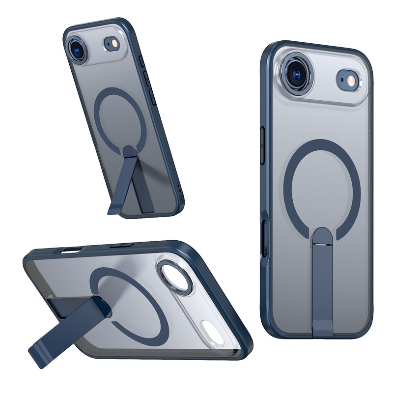 适用于iPhone17Promax手机壳超薄肤感隐形支架磁吸无线充电IP17ai|undefined