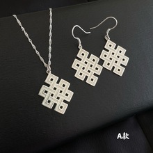 蒙古元素项链女吊坠国潮复古民族风乌力吉镂空耳坠项坠蒙古族首饰