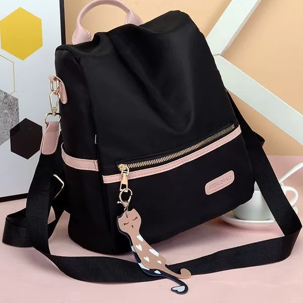 Cross-Border Women's Backpack 2025 New Trendy Ladies' Backpack Travel Anti-Theft Oxford Cloth Lightweight Fashionable Versatile
