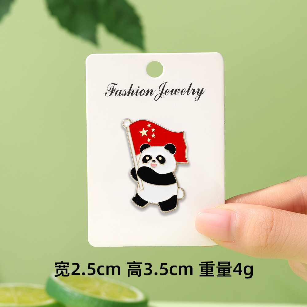 Dibujos animados lindo panda flor flor broche colección de la familia panda animal metal insignia accesorios de ropa para niños regalos