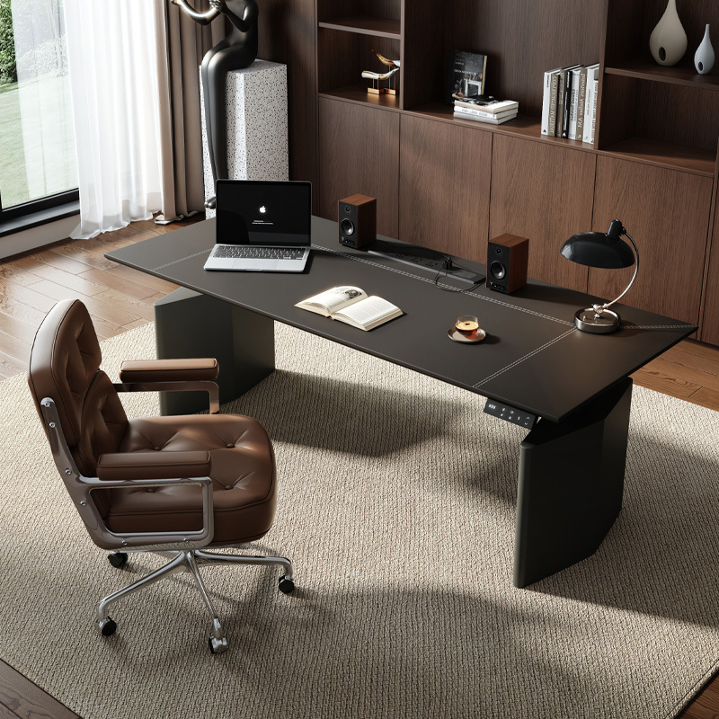 Simple Electric Lift Desk Computer Desk Home Desktop Standing Desk Solid Wood Desk Office Desk Gaming Desk