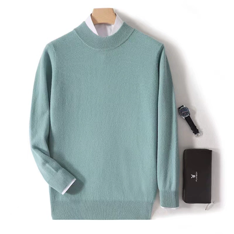 Demi-season woolen elite keep warm knitted sweater for leisure, plus size