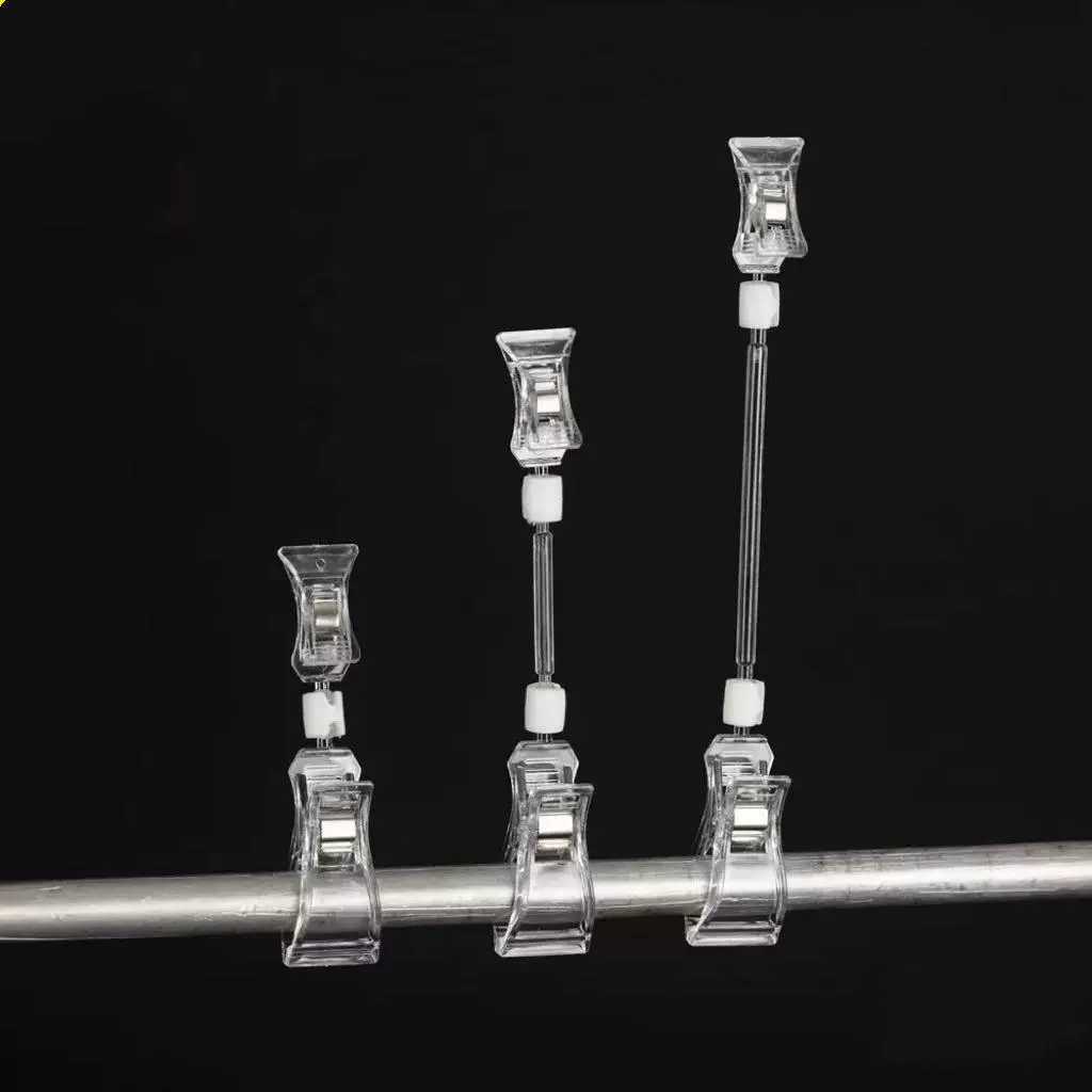 Промо-стойка дисплей кристальная клипса для рекламы, клипс POP двухголовик, клип цена товара, ценник на полке магазина