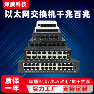 Manufacturer Wholesale Gigabit Switch 5-Port 8-Port 16-Port 24-Port 100m Network Splitter Hub Monitoring Dedicated