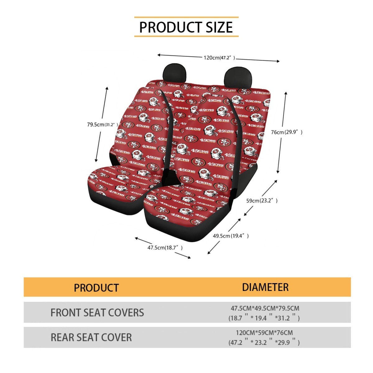 Popular cross-border car seat covers featuring the NFL Dallas Cowboys design, car seat cushions, and car accessories