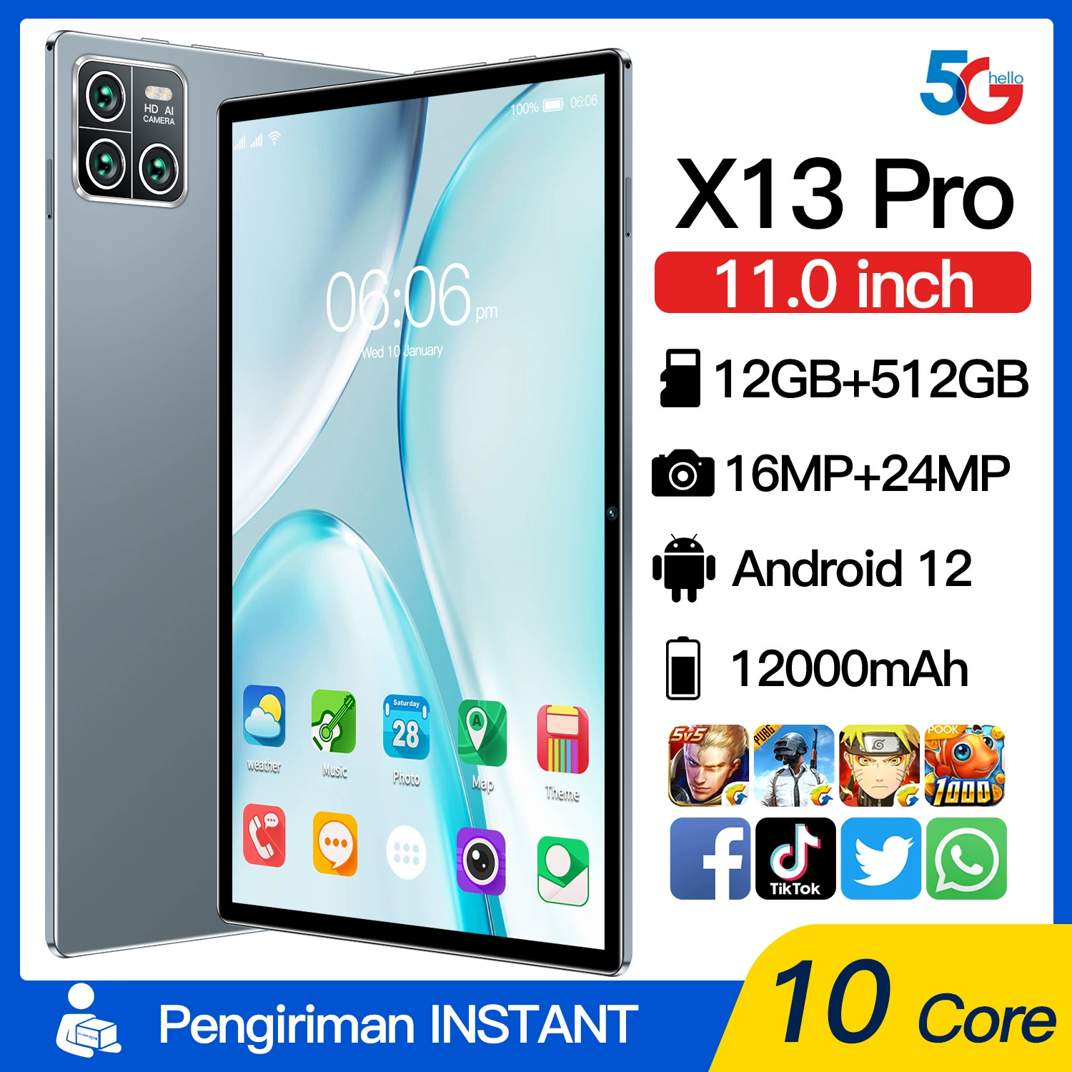 Планшет Smart Laptop Pro, 32G, G10, 1 дюйм, x13, Wish