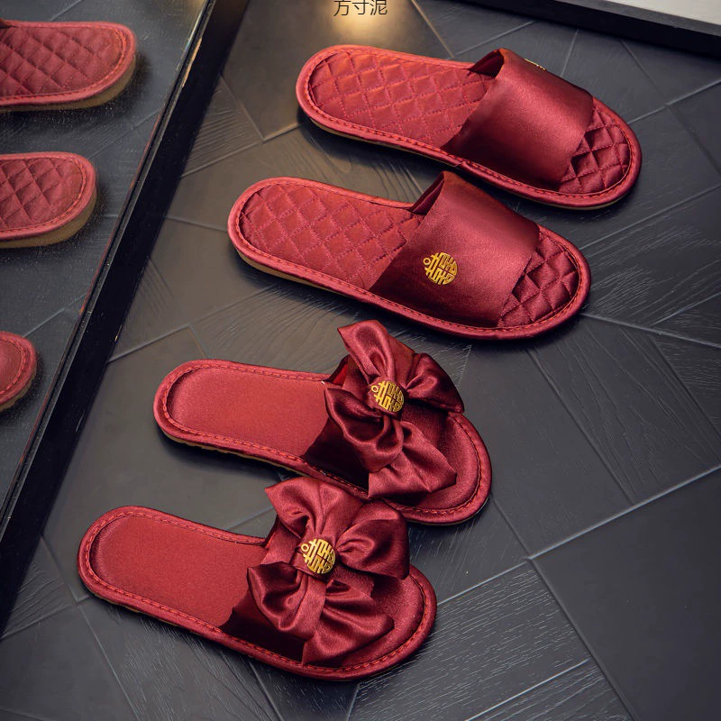 Свадебные тапочки праздничные красные пары свадебные туфли