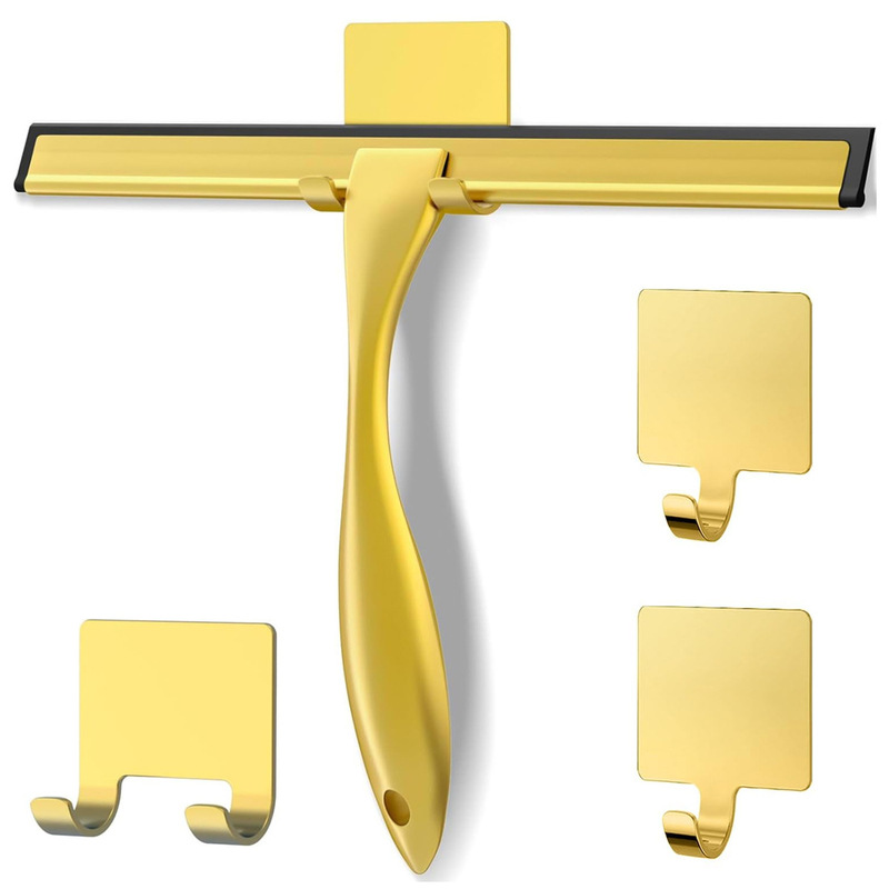 Glass Scraper Glass Artifact Stainless Steel Glass Wiper Bathroom Restaurant Cleaner Floor Wiper