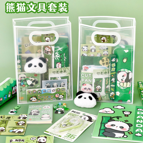 Ins cute panda stationery set Children's Day gift set graduation season reward small gift