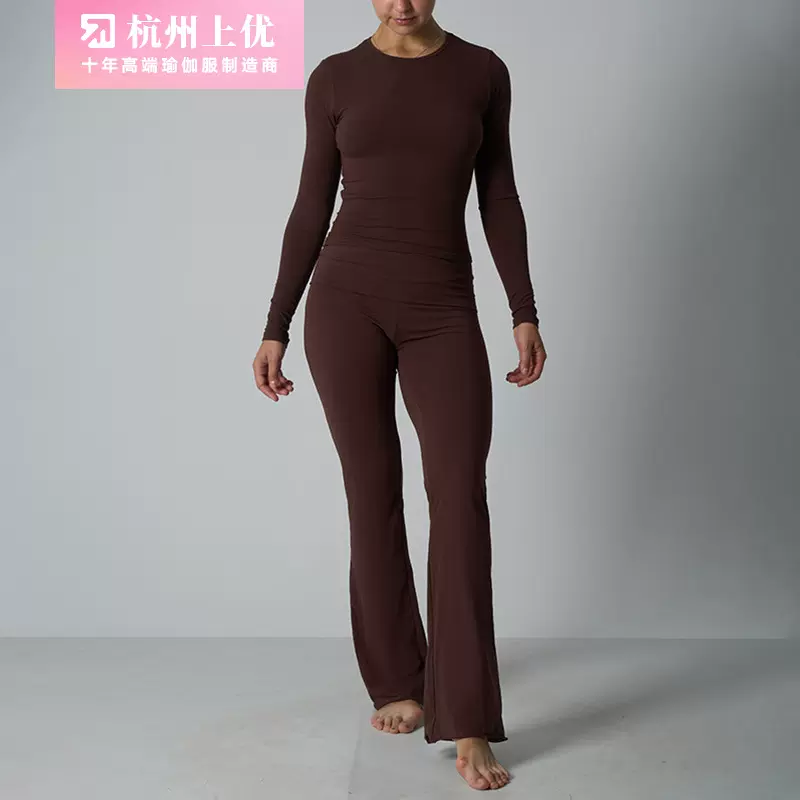 cotton long-sleeved trousers  set 纯棉长袖长裤家居瑜伽套装女