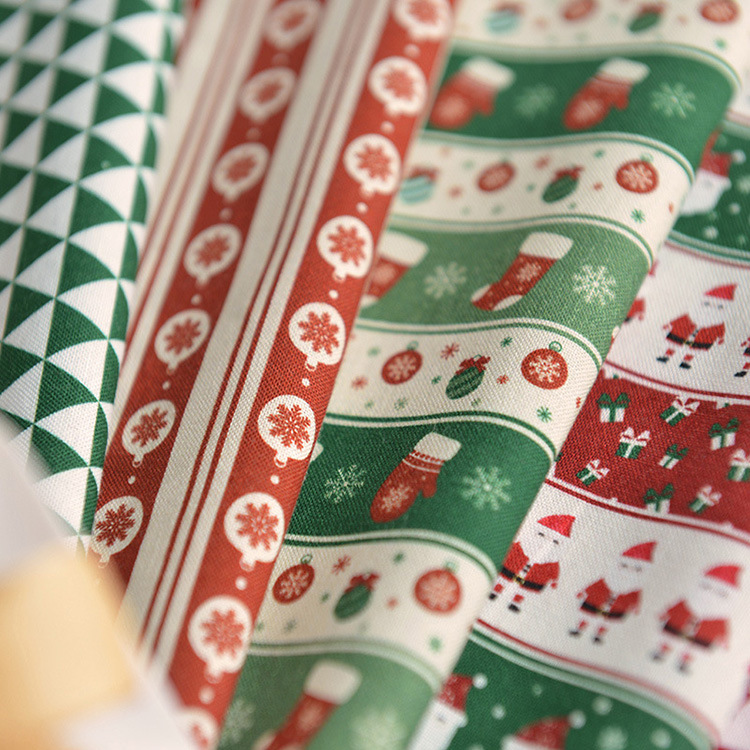2022 moda de diseño de navidad 100% algodón impresión tela de camisa por patio
