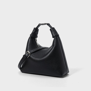 Korean Style Niche Design Simple Crossbody Underarm Bag 2025 New Style Minimalist Litchi Pattern Handbag