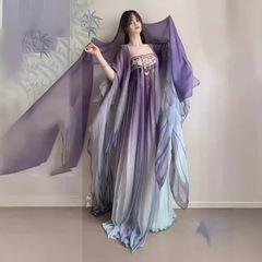 オリジナル漢服仙気唐製蝶大袖古風ホーテスカート時代日常春夏刺繍超仙金斉胸