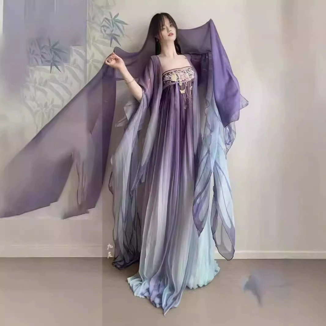 Оригинальный Hanfu Xianqi Танская бабочка с большими рукавами