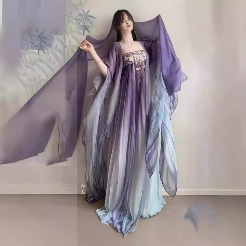 Original Hanfu Immortal Tang Butterfly Big Sleeve Antique Chebula Skirt Ancient Suit Daily Spring and Summer Embroidery Super Immortal Chest Original Hanfu Immortal Tang Butterfly Big Sleeve Antique Chebula Skirt Ancient Suit Daily Spring and Summer Embroidery Super Immortal Chest