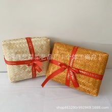 厂家中秋礼品篮节日伴手礼手提竹盒食品礼品盒竹篮手工年货包装盒