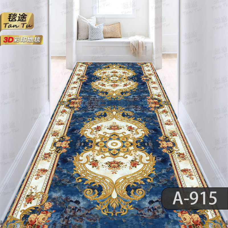 Flower carpet 3D cutting floor mat door entrance corridor aisle corridor stairs strip home carpet Hotel