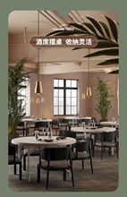 L&折叠圆桌家用大圆台园桌面塑料可折叠歺餐桌饭桌户外便携式餐桌