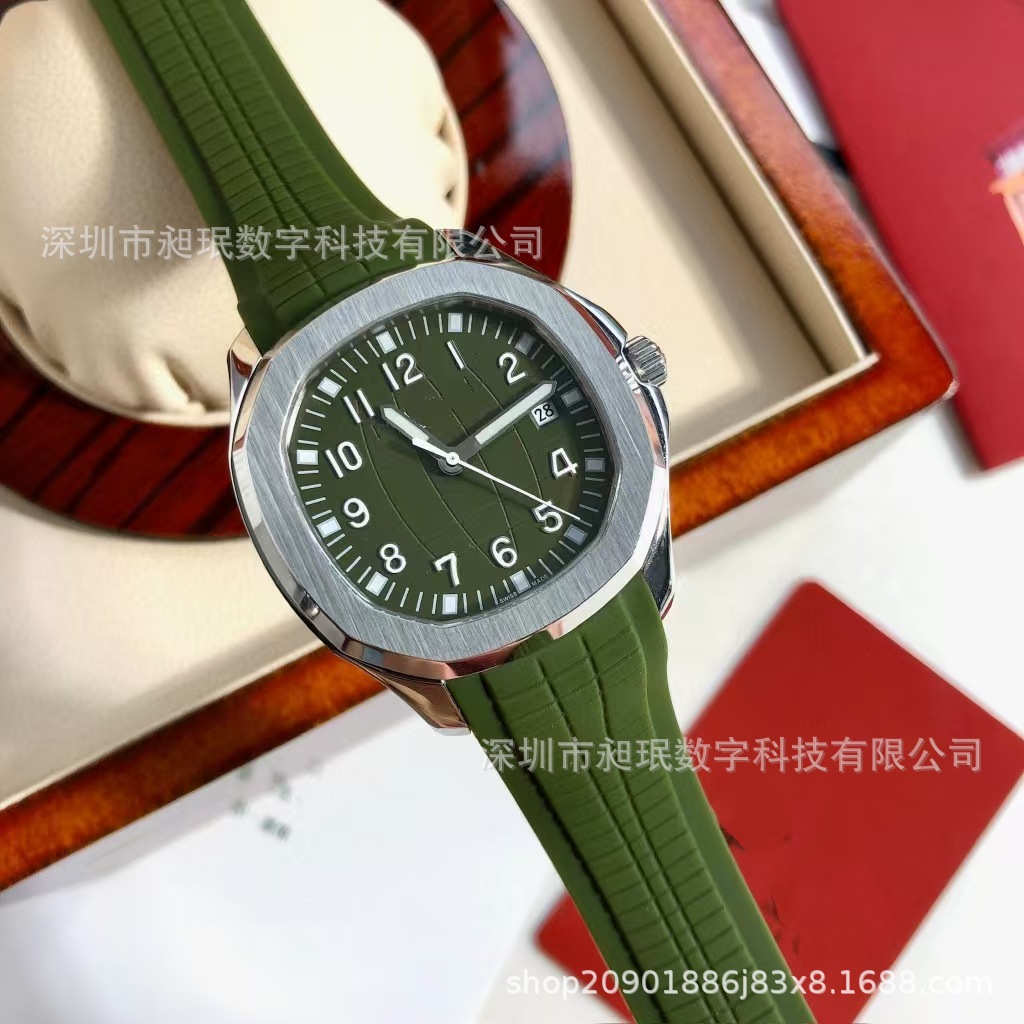 In-Stock Dropshipping 3K Grenade Watch Cross-Border Popular Nautilus Rubber Men's Sports Luminous Automatic Mechanical Watch