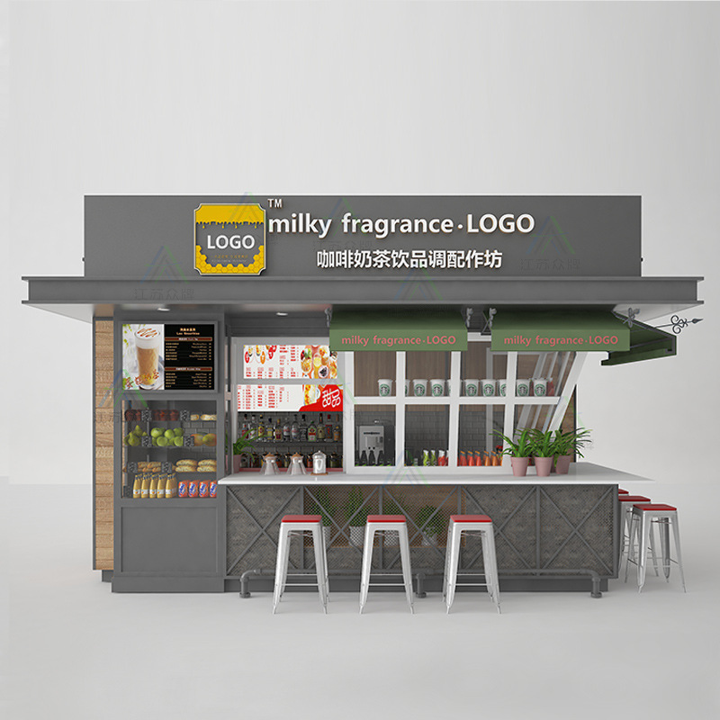 Quiosco de cabina de manzana, sala móvil, tienda de té con leche, snack bar, tienda de contenedores, quiosco, restaurante, cafetería