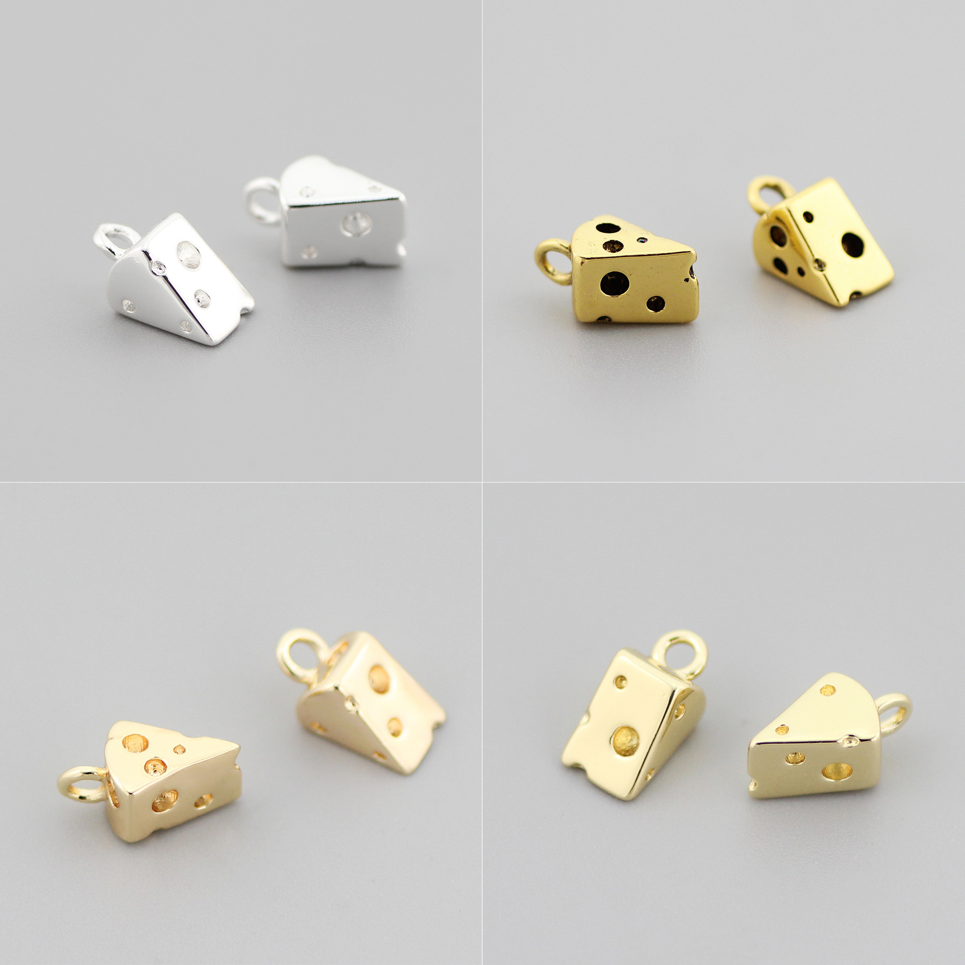 2g Weight Pendant Jewelry Making Type DIY Jewelry Accessories Classification 1 Piece Quantity Brass Material Cheese Pattern Plating Design Cute, Simple Style Style 1 Piece Brass Cheese Pendant 无