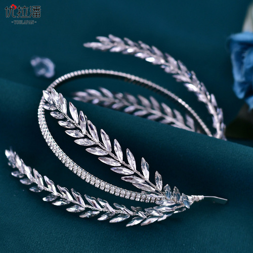 Youlapan European and American new wedding dress accessories bridal headwear simple wedding accessories rhinestone headband HP528