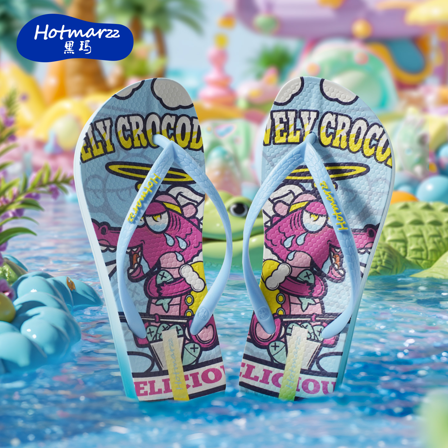 Hotmarzz Blackma Kidsren's Cartoon Flip-Flops Pvc Environmentally Friendly Cute Boys and Girls Slippers Non-Slip Slippers Quick-Drying