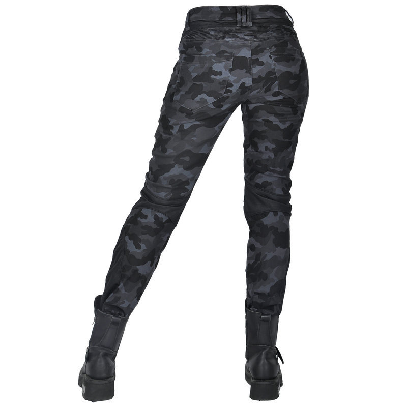 Loong biker verano camuflaje motocicleta slim fit pantalones anti-caída motocicleta jeans motocicleta transpirable montar