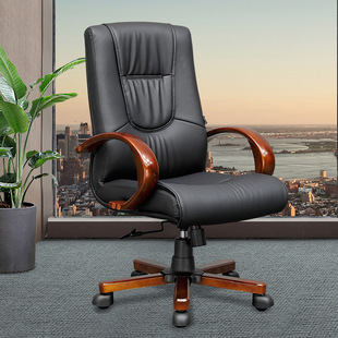 Zhiguang boss chair office swivel chair middle class chair business wholesale negotiation chair reception chair with universal wheel pulley chair
