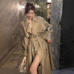 高级感韩系中长款风衣外套女春秋新款小个子显高显瘦气质大衣