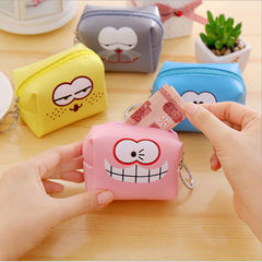 韓國女迷你創意零錢包短款便攜式可愛搞怪八角皮革拉鏈學生硬幣包