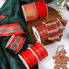 クリスマス装飾レトロな拷問金鉄線の縁に蝶ネクタイ付きDIY新年プレゼントケース包装バンド