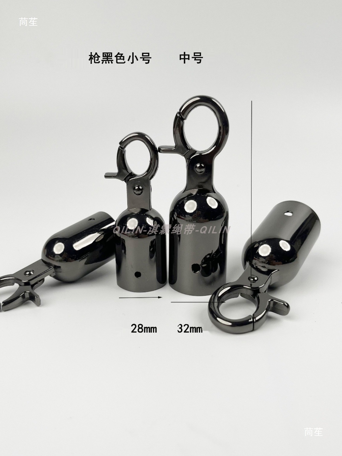 礼宾杆麻花挂绳可替换挂钩吊钟五金扣锌合金 小号中号diy配件