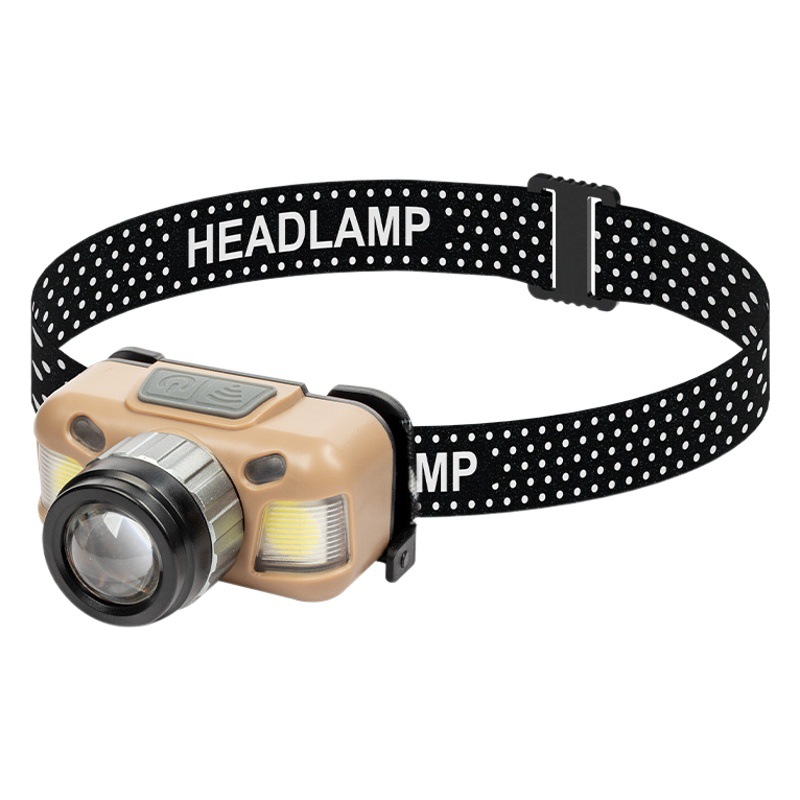 Nuevo al aire libre fuerte luz faro largo tiro COB multifunción cabeza-montado linterna hogar emergencia portátil cabeza-montado lámpara