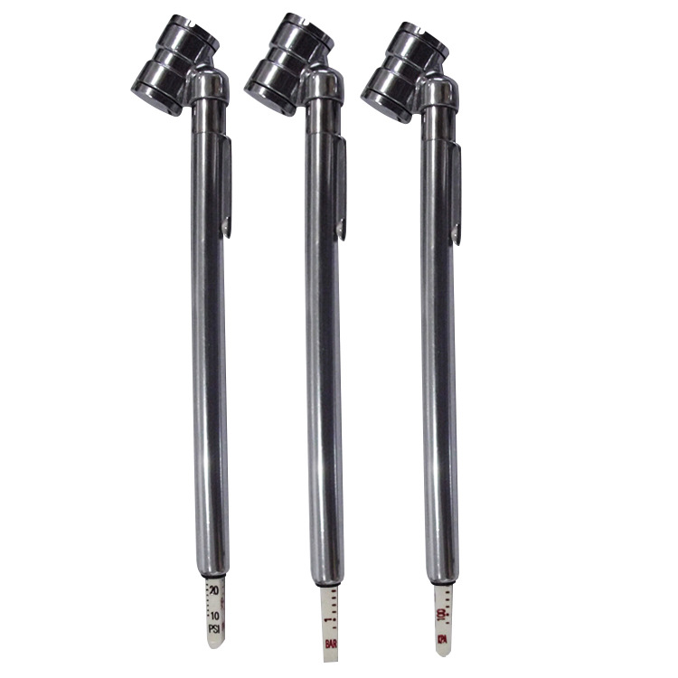 厂家直供 车用轮胎压力监测表 金属胎压计 便携可挂身上测压笔