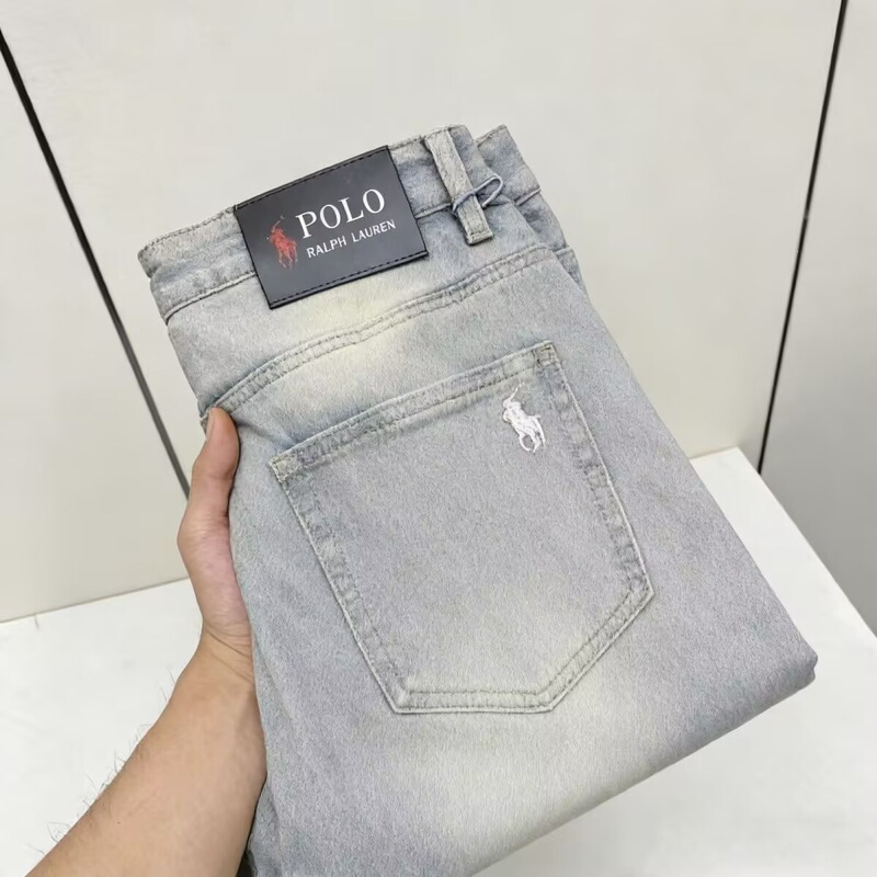 2026 Spring and Autumn New Polo Men's Trendy Brand Embroidered Stretch Versatile Casual Slim High-End Jeans Long Pants 2026 Spring and Autumn New Polo Men's Trendy Brand Embroidered Stretch Versatile Casual Slim High-End Jeans Long Pants