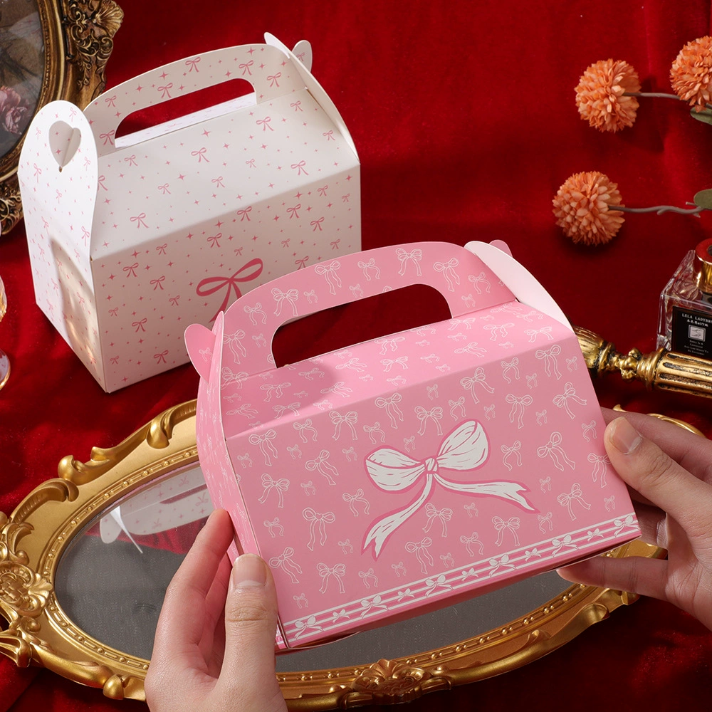 Handheld fresh cute gift box with bow, (Cross-border trading)