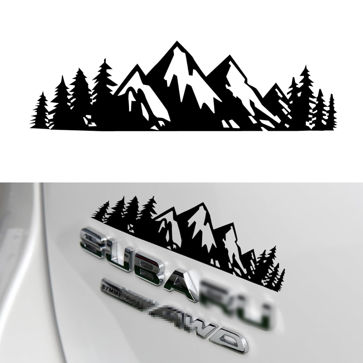 Fabricante de Amazon Snow Mountain Tree decal pegatinas de automóviles, talla pegatinas de automóviles impermeables personalizadas image 6