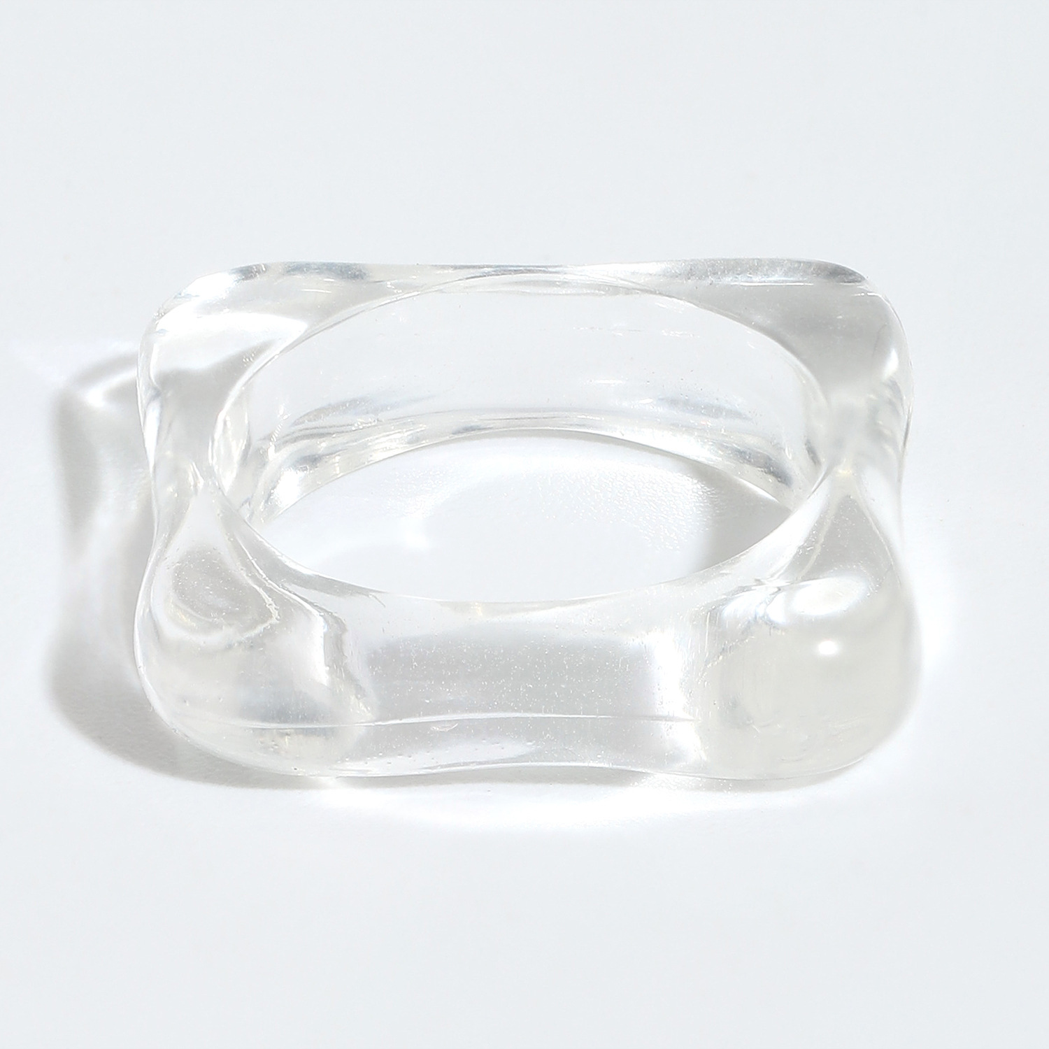 Hip-hop Color Diamond-shaped Resin Ring display picture 2