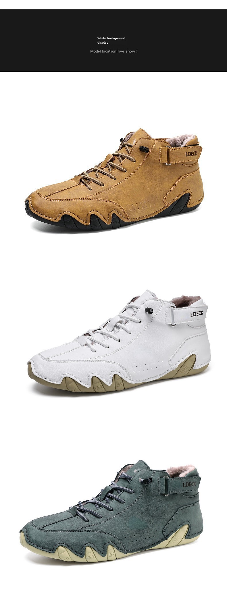 Cross-border Explosions Vinterfløyelsmartinstøvler Store størrelser Octopus Herre Varme Bomullssko Høye Herresportssko_voghion.com