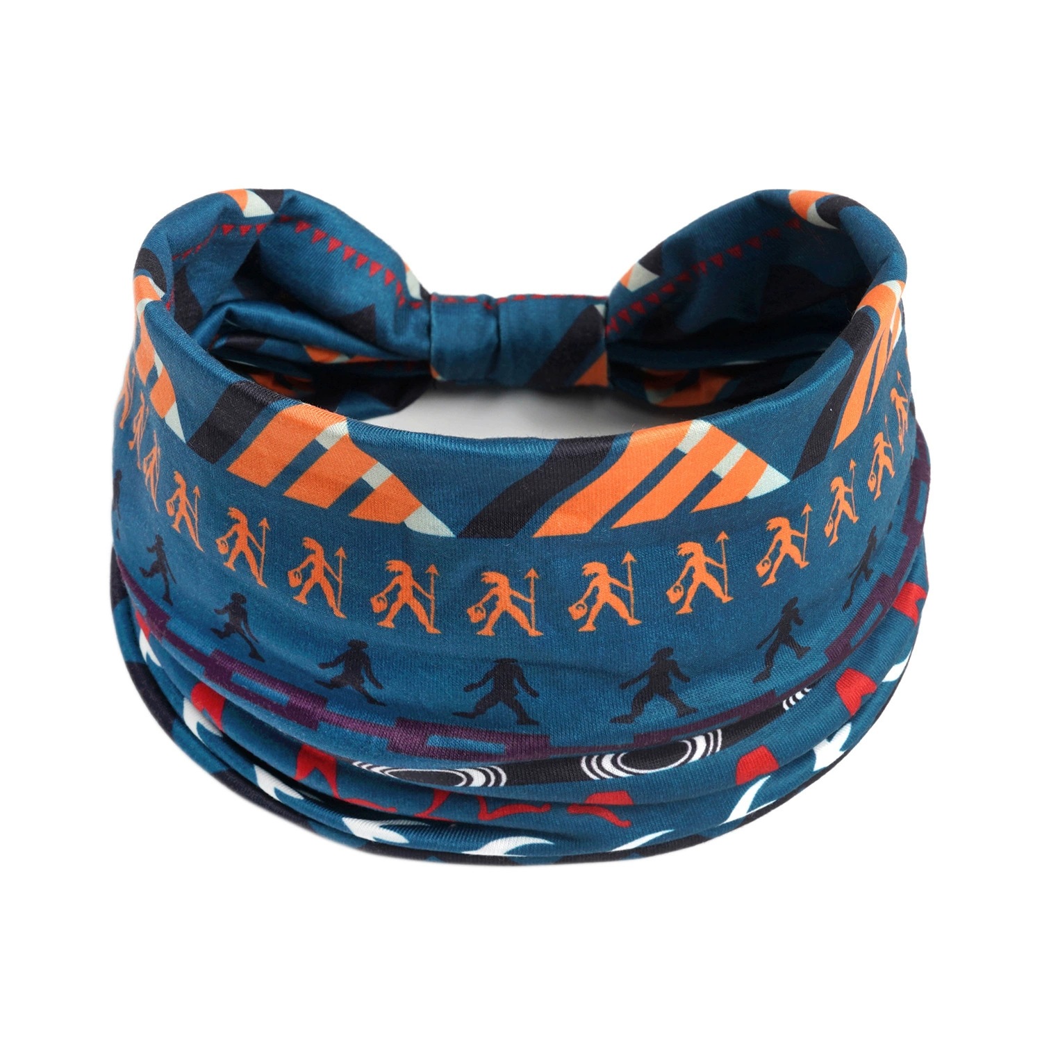 Europa y América nueva impresión elástica deportiva correa de cabello damas banda ancha correa de cabello turbante retrógrado joyas para el cabello de yoga