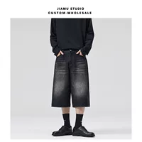 JIMAU американская высокая улица весна-лето новые четыре цвета baggy jeans широкие ножки семь точек джинсы для мужчин и женщин