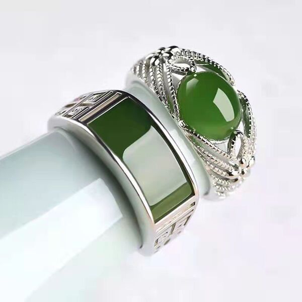 Fashionable elegant jasper jade