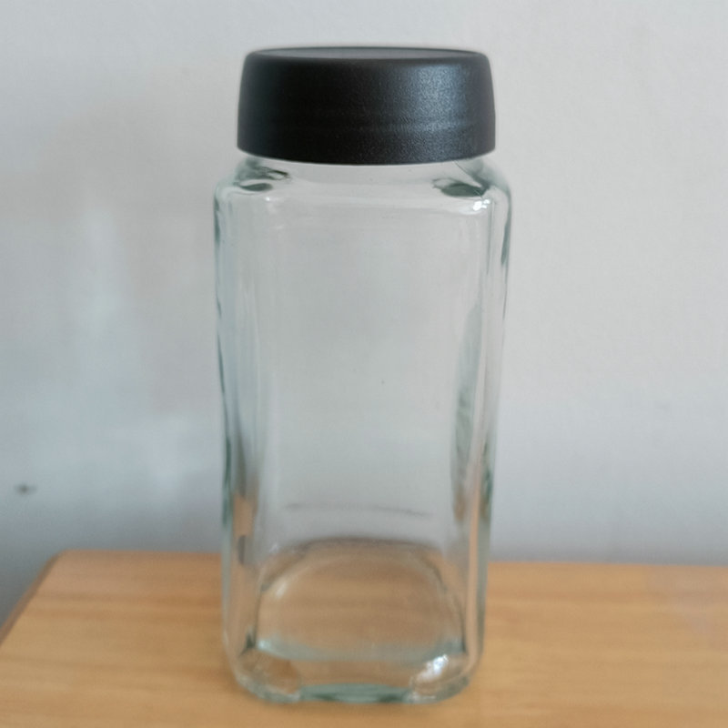 高白料透明咖啡瓶 装100克咖啡瓶方形玻璃瓶 另配套瓶盖 工厂供应